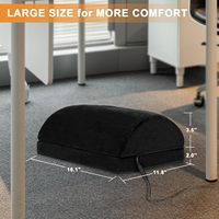 Repose-pieds ergonomique sous le bureau en mousse à mémoire de forme, hauteur et angle d'inclinaison réglables, pour le bureau et la maison, soulage les douleurs dorsales et des hanches, coussin de soutien
