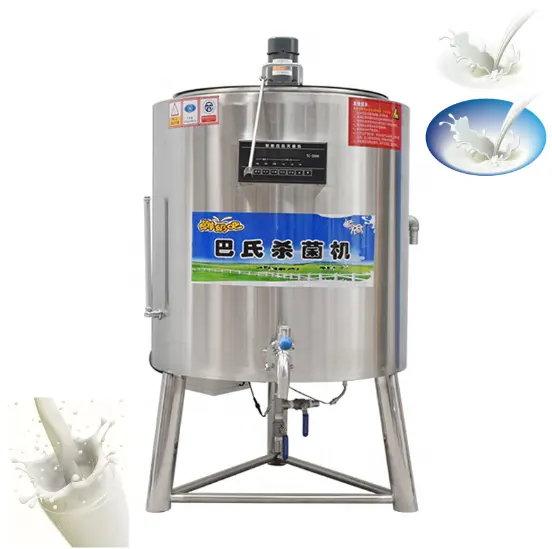 Tanque de pasteurización por lotes de leche de alta velocidad, máquinas pasteurizadoras de vapor para botella de refrigeración esterilizada