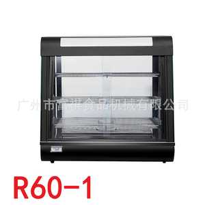 חם מכירה מחמם חשמלי ראווה צבע שחור עקומת זכוכית תצוגת מזון חם ארונות חמים - Product Image 5