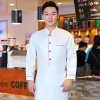 Chemise de cuisine respirante, veste de chef à fermeture à pression, chemises à manches longues pour uniforme de travail, tenue de restaurant