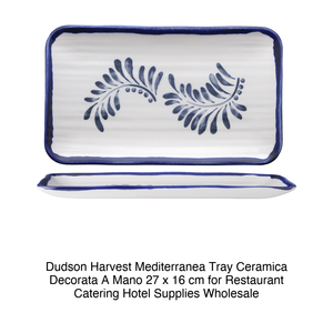 Plateau de service Harvest Mediterranea 27 × 16 cm en céramique décorée à la main Dudson - Product Image 2