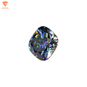 Pietre preziose all'ingrosso pietra di diamante sciolto Moissanite <span class=keywords><strong>arcobaleno</strong></span> <span class=keywords><strong>verde</strong></span> D colore 5mm 6mm 7mm 8mm 9mm 10mm taglio cuscino Moissanite - Product Image 3