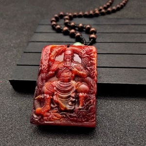 Kırmızı Ejderha Tütsü Kolye Kazak Zinciri Dokuz Ejderha Guanyin Guan Yu Kolye Geometrik Şekil Cilalı Unisex Koku - Product Image 3