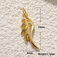 Collier en pierre naturelle de style punk plaqué or, couleur cuivre, avec ornements suspendus en forme d'ailes d'ange, d'oiseau et d'hippocampe, DIY Oro 14
