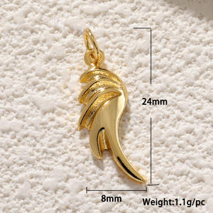 Collier en pierre naturelle de style punk plaqué or, couleur cuivre, avec ornements suspendus en forme d'ailes d'ange, d'oiseau et d'hippocampe, DIY Oro 14 - Product Image 6