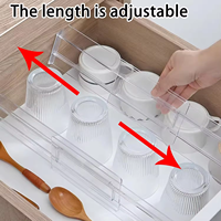 Organiseurs de tiroirs transparents, grands et profonds, extensibles et ajustables pour la cuisine et la maison