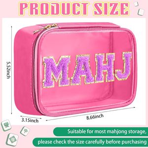 Nouvelle sacoche de rangement <span class=keywords><strong>portable</strong></span> pour Mahjong 2026, <span class=keywords><strong>pochette</strong></span> de transport durable pour les tuiles de Mahjong et les accessoires de jeu - Product Image 3