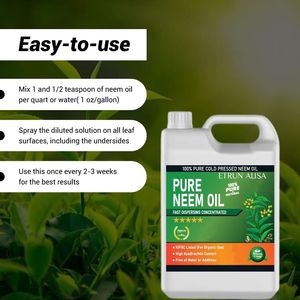 زيت النيم المركز المعصور على البارد من إيترون أليسا، علامة تجارية خاصة، درجة ممتازة، رذاذ للنباتات الداخلية والخارجية بمكونات طبيعية - Product Image 2