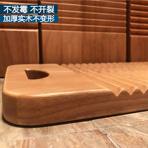 Tabla de lavar de madera gruesa de gran tamaño, de madera maciza, de doble cara, resistente al moho, para ropa interior. - Product Image 4