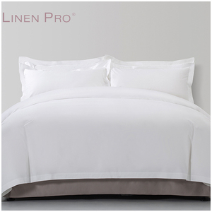 Sang Trọng Đồng Bằng Màu Trắng Tinh Khiết Bông Bộ Đồ Giường Sang Trọng Nữ Hoàng <span class=keywords><strong>Comforter</strong></span> Bộ Tấm Giường Bộ - Product Image 1