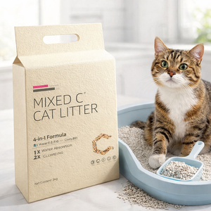 Litière pour chat en tofu écologique et biodégradable, sans poussière, forme rapidement des grumeaux, sable de maïs naturel, litière pour chat désodorisante - Product Image 1