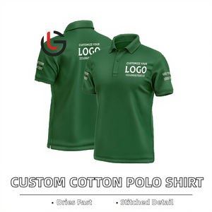 Camiseta de Golf de Manga Corta de Alta Calidad, 100% Algodón, Unisex, con Diseño de Bordado Personalizado, Bolsillo, Patrón Sólido, Informal, de Secado Rápido - Product Image 2