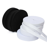 Vente en gros de ruban élastique fin antidérapant noir et blanc personnalisé de haute qualité, bande élastique plate tricotée, sangle pour chaise