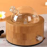Diffuseur sans eau en verre de bambou véritable alimenté par USB Diffuseur d'huile d'essence électrique naturelle portable pour usage domestique