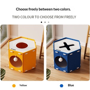 Cama para Gatos Multifuncional Transfronteriza, Rascador, Uso en Cuatro Estaciones, Diseño de Dos Capas, Sin Migas, Material de Fieltro para Dormir - Product Image 3