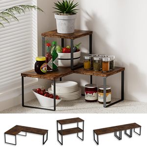 <span class=keywords><strong>Étagère</strong></span>s d'angle superposables réglables <span class=keywords><strong>en</strong></span> hauteur, écologiques et modernes pour comptoir de cuisine, salle de bain, <span class=keywords><strong>étagère</strong></span> <span class=keywords><strong>à</strong></span> <span class=keywords><strong>épices</strong></span>, coin café - Product Image 1