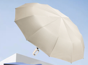 ร่มกันแดดขนาดใหญ่ 105 ซม. แบบพับสามตอน อัตโนมัติเต็มรูปแบบ พร้อมห่วงคล้องนิ้ว ดีไซน์คลาสสิก คุณภาพสูง ทนทานต่อสภาพอากาศ ป้องกันรังสียูวี - Product Image 3