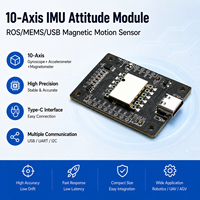 Modul Navigasi Inersia IMU 10 Sumbu, Sensor Magnetometer Giroskop USB untuk Robot ROS