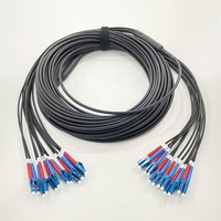 12 Core G657A1 5.0mm OD LSZH Jacket FTTA Multifiber Fanout Armored LC UPC Fiber Optic Patch Cord pour Station de Base Extérieure