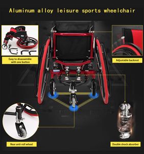 Silla de Ruedas Deportiva Manual de Alta Calidad KSM-220, Silla de Ruedas Ligera Plegable para Baloncesto en Venta - Product Image 4