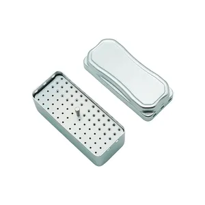 1 unidad Caja de esterilización de aluminio de 72 orificios, autoclavable, para agujas dentales (Púrpura/Plateado/Rojo/Azul) para fresas de alta/baja velocidad - Product Image 4