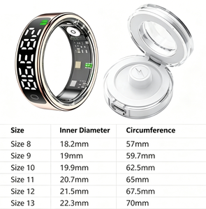 Nouvelle bague connectée R13 2026 : Suivi du sommeil et des activités sportives, comptage des pas, étanche, capture photo à distance, étui de chargement sans fil - Product Image 5