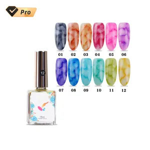 QSHY Custom Logo Private Label Wholesale Nail Art Watercolor Blossom Liquid Painting Blooming Fast Dry Water Based Marble Ink