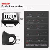 Piezas de bicicleta eléctrica BaFang 760S, pantalla LCD de 5 pines, 24V/36V/48V, pantalla de Motor medio para bicicleta eléctrica Bafang BBS01 BBS02 HD