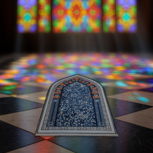 Alfombra <span class=keywords><strong>de</strong></span> Oración Moderna Estilo Boho, Acolchada, Lavable, Lisa, con Marco <span class=keywords><strong>de</strong></span> Arco <span class=keywords><strong>de</strong></span> Mezquita Ornamentado, <span class=keywords><strong>Centro</strong></span> <span class=keywords><strong>de</strong></span> <span class=keywords><strong>Mesa</strong></span> Mandala, Textura Rica, Premium - Product Image 3