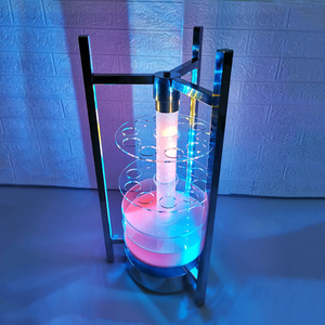 Soporte iluminado para vasos de chupito, redondo, de acero inoxidable, para cócteles, fiestas, bares, discotecas, KTV - Product Image 2