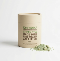 Litière pour chat parfumée (thé vert) 5kg |   Mélange de fibres d'arachide et d'amidon de maïs |   Sable biodégradable écologique hautement adsorbant OEM