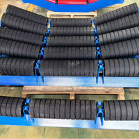 Ensemble de rouleaux tampons en caoutchouc pour système de convoyeur minier, équipement d'amortissement des chocs