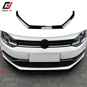 Splitter Anteriore in ABS Nero Lucido e Effetto Carbonio ad Alte Prestazioni per Volkswagen <span class=keywords><strong>Polo</strong></span> 6R <span class=keywords><strong>6C</strong></span> 2010-2017, Parti di Aggiornamento - Product Image 5