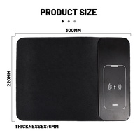 Tapis de bureau ergonomique personnalisé en ABS et caoutchouc avec chargeur sans fil 10W, repose-poignet dessin animé, tapis de souris gaming pour le bureau