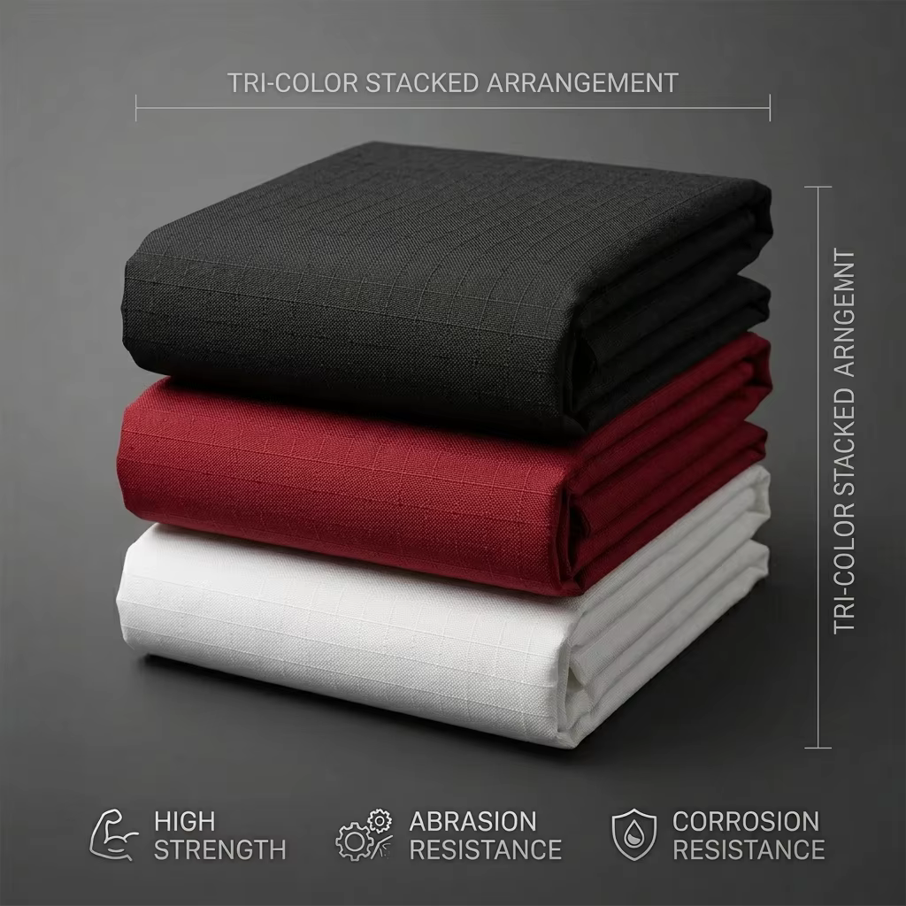 210D Nylon 66 FDY Ripstop Fabric For Backpack High Performance Camping Tent Material Lightweight Bag Fabric