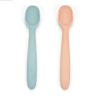 Ensemble cuillère et fourchette pour bébé en silicone de qualité alimentaire sans BPA avec bol à ventouse antidérapant en forme d'ours de dessin animé pour l'apprentissage de la mangeoire