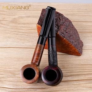 Muxiang Handmade Briar Wood Pipe 9mm Tenon Joint Straight Type Tobacco Pipe - Product Image 1