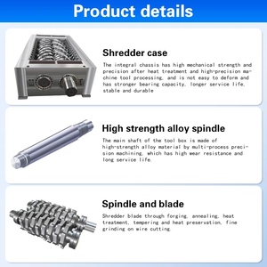 Đôi Trục kim loại Shredder điện thoại di động đĩa cứng máy tính máy tính xách tay máy nghiền điện tử chất thải tái chế - Product Image 3