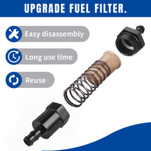 Aluminium Billet Inline-Kraftstoff filter 30 Mikron für EFI-oder Carb-Kraftstoffs ystem mit hohem Durchfluss AN6 AN8 AN10 5/16 "3/8" 1/<span class=keywords><strong>2</strong></span> "Adapter anschluss - Product Image 5