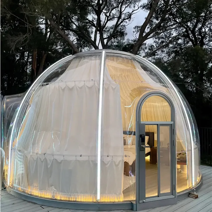 Fiberglass Pc Plastic House The With Bathroom Outside Globe Clear Bubble Dome Igloo Tent
