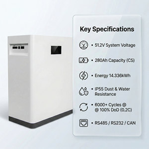 Batterie de stockage d'énergie domestique 5,12 kWh 51,2 V 100 Ah avec BMS pour la sauvegarde solaire résidentielle CAN RS485 - Product Image 4