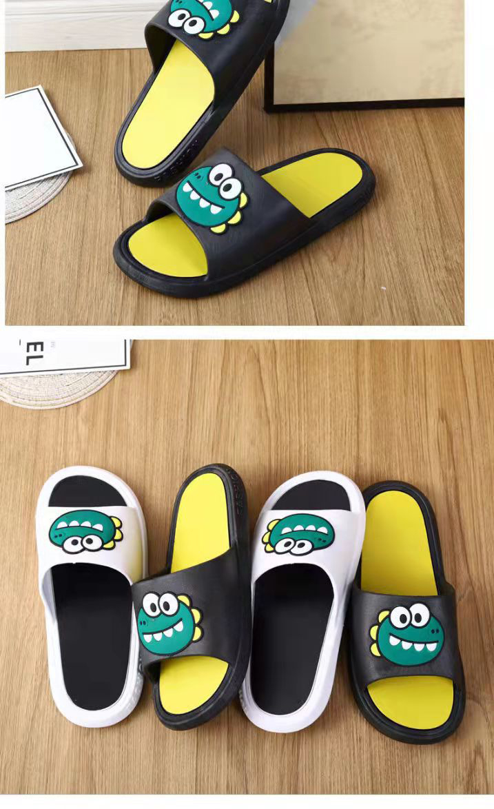 Cartoon Home Indoor Anti-slip Soft Bottom Bath Slippers Women Men EVA PVC Slides Shoes