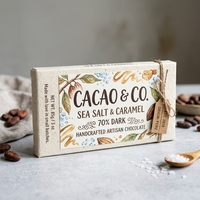 Boîte à chocolat en carton blanc biodégradable certifié FSC, à fermeture à rabat, durable
