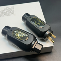 Connecteur IEC AC en cuivre pur plaqué or, de qualité audio HiFi, pour câble d'alimentation audiophile (prise US/EU)