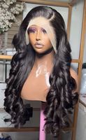 Perruques Lace Front sans colle en cheveux vierges, naturelles, pré-épilées, 13x4/13x6, bouclées profondes, avec dentelle HD, baby hair et franges