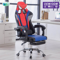 WS8044 Support OEM Haute qualité pour le jeu Chaises de salon réglables Spiderman Chaises de jeu professionnelles Spider Man
