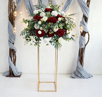 Centre de table de mariage en soie artificielle de haute qualité, design luxueux blanc, vert et bordeaux, décoration florale pour événements