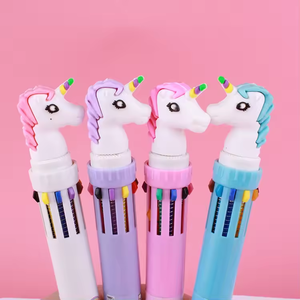 <span class=keywords><strong>2025</strong></span> Phổ Biến Kawaii Unicorn Flamingo 10 Trong <span class=keywords><strong>1</strong></span> Nhiều Màu Bút Silicone Phim Hoạt Hình Nhựa Bút Hàn Quốc Sáng Tạo Nhiều Màu Bóng Bút - Product Image 6