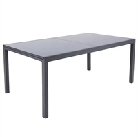 Table à manger pliable et extensible en aluminium moderne et professionnelle pour une utilisation en extérieur dans la cour, l'hôtel, le parc