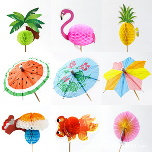 50 Palillos Decorativos con Forma de Paraguas Pequeños de 10 cm de Largo, Palillos para Frutas, Decoración de Cócteles, Palillos para Pasteles, Palillos con Forma de Paraguas para Platos de Frutas - Product Image 2
